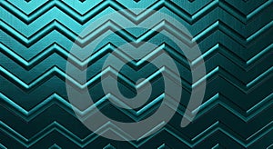 Teal Metallic Chevron Zigzag Pattern Background