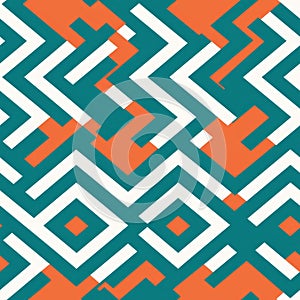 Modern Minimal Wallpaper Design With Orange And Turquoise Squares