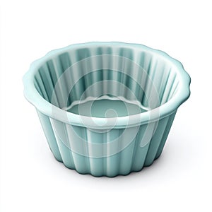 Pastel Green Fluted Silicone Mold for Baking Cakes and Desserts photo