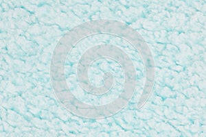 Teal sherpa plush material background
