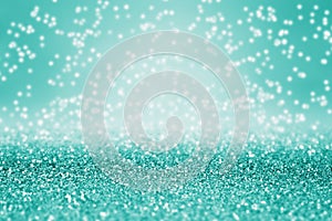 Teal turquoise glitter happy birthday diamond jewelry background