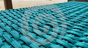 Teal Woven Texture Close Up