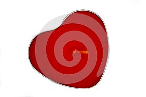 Tealight heart shaped above