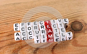 Team acronym on dices