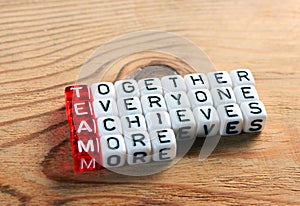 Team acronym on dices