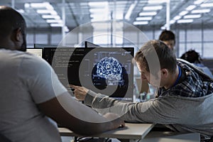 Team of admins doing data center workplace automation using AI