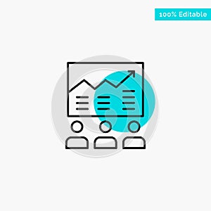 Team, Arrow, Business, Chart, Efforts, Graph, Success turquoise highlight circle point Vector icon photo