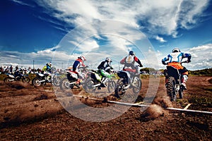 Motorcross stunts bike. photo