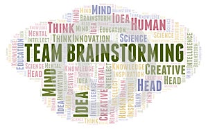 Team Brainstorming word cloud