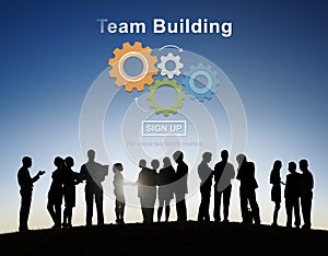 Team Building Busines Collaboration Development Concept