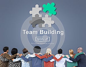 Team Building Business Collaboration Development Concept photo
