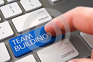 Team Building - Computer Keyboard Concept. 3D.