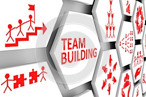 TEAM BUILDING concept cell background