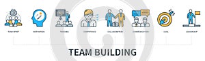 Team building concept infographics