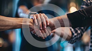 Team Building Hand Stack in a Group Setting