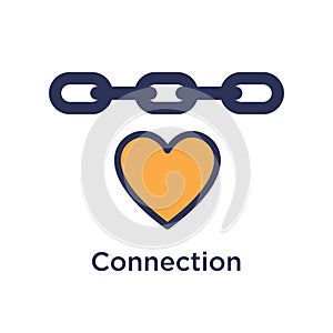 Team Building, Teamwork, and Connectivity Icon Set with the Hear