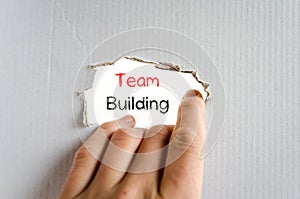 Team building text concept