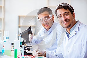 The team of chemists working in the lab