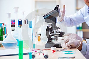 The team of chemists working in the lab