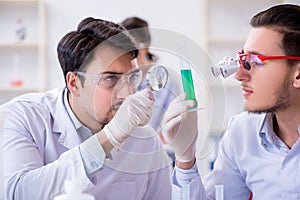 The team of chemists working in the lab