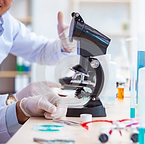 Team of chemists working in the lab