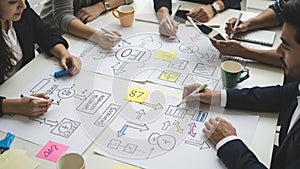 Team collaborating on project workflow