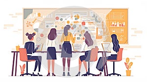 Team collaboration in a creative office environment