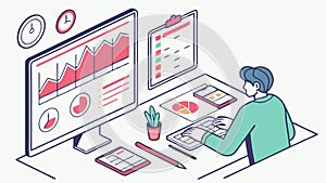 Team Collaboration on Data, Shared Business Strategy, vector design Generative AI