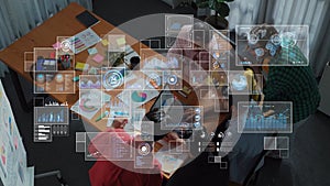 Team Collaboration with Data Visualization and Analytics in Modern Office Environment for Business Insights and