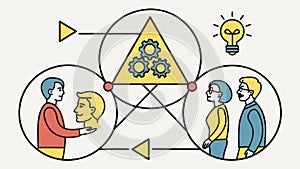 Team Collaboration for Idea Generation, vector design Generative AI