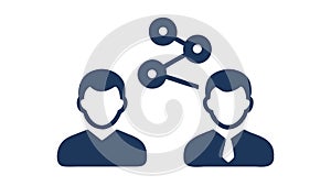 Team Collaboration Networking Icon: Group Dynamics, vector design Generative AI