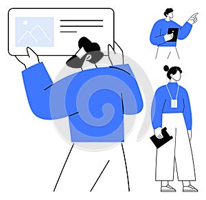 Team Collaboration and Presentation with Professionals Sharing Ideas