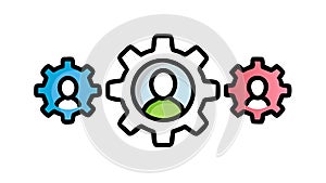 Team Collaboration Process Management Workflow Optimization, vector design Generative AI