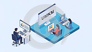 Team Collaboration by Umkm Support Platform in Modern Office