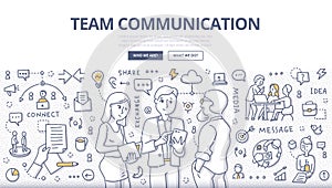 Team Communication Doodle Concept