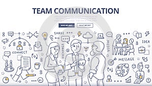 Team Communication Doodle Concept photo