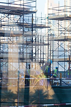 Team of construction worker on construction site.