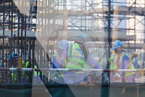 Team of construction worker on construction site.