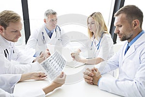 Team of doctors working in the office