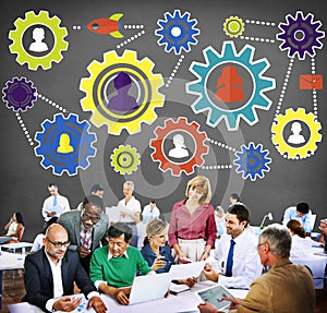 Team Functionality Industy Teamwork Connection Technology Concep