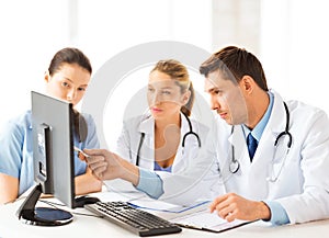 Team or group of doctors working