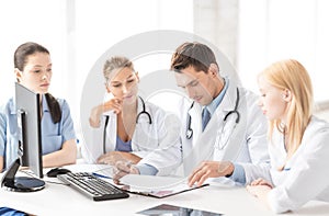 Team or group of doctors working