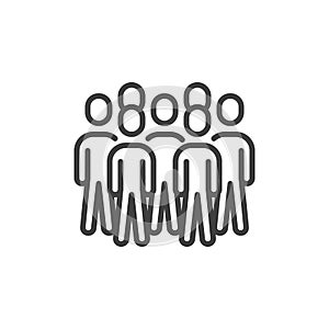 Team group staff line icon