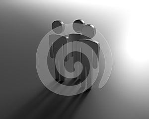 Team of Human Figures Standing Before the Big Changes