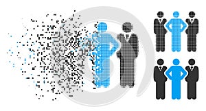 Dissipated Dotted Halftone Team Icon photo