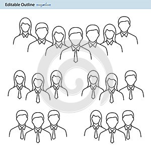 Team icon, Leader icon, Team lead, Professional group, Corporate team work, Collaboration, Manager, Corporate group, Editable str