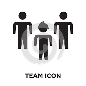 Team icon vector isolated on white background, logo concept of T