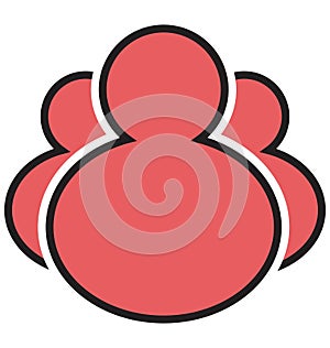 Team Isolated Vector Icons That can be easily modified or edit