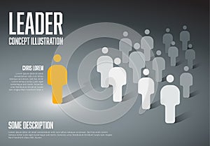 Team leader concept illustration