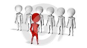 Team leader and his people